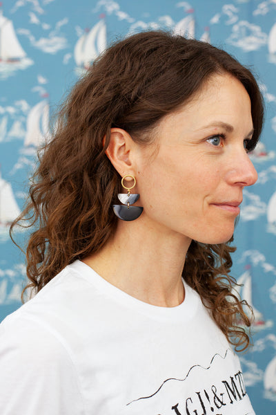 Saigon II Geo Earrings Dark