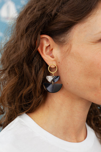 Saigon II Geo Earrings Dark