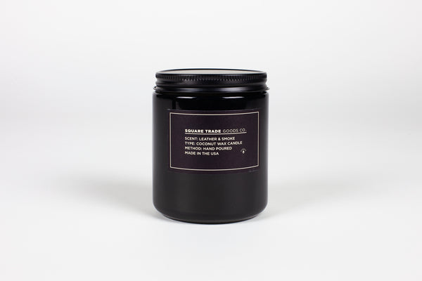 Leather and Smoke Candle 8oz