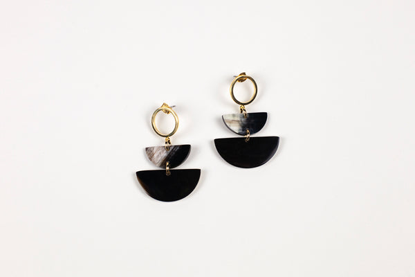 Saigon II Geo Earrings Dark
