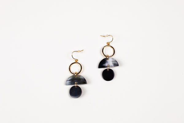 My Son Moon Drop Earrings Dark