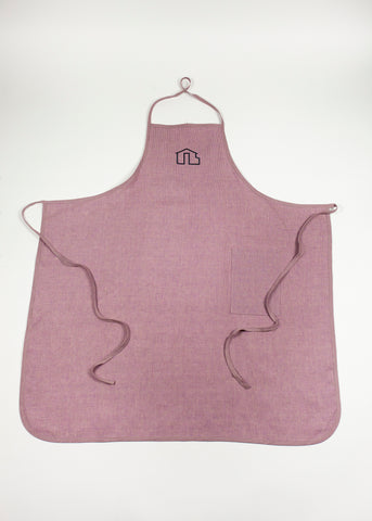 Linen Piping Apron Pink