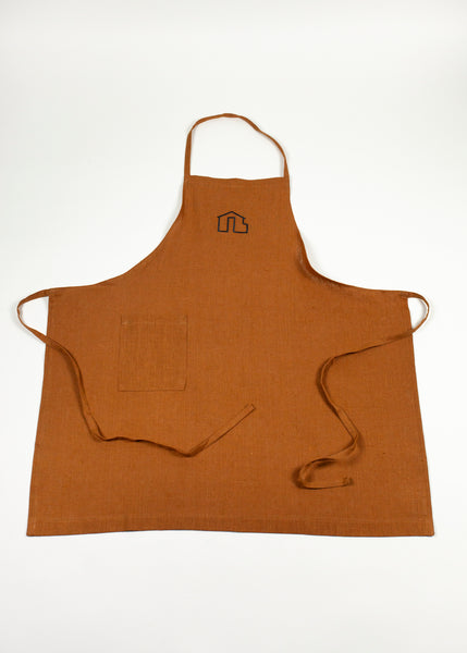 Linen Full Apron Ochre