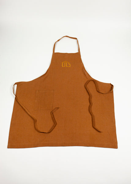 Linen Full Apron Ochre