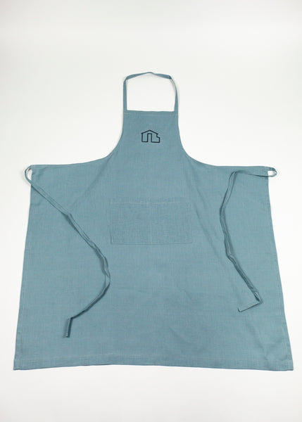 Linen Full Apron Grey