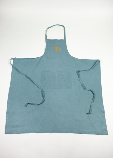 Linen Full Apron Grey