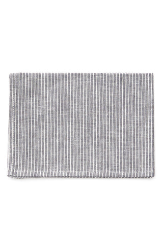 Linen Kitchen Cloth Grey White Stripe